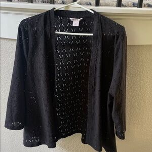 Allison Daley Black Lace Cardigan